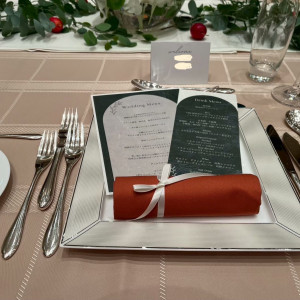 ナフキンの色・折り方・リボンの色はそれぞれ選べます|768395さんの軽井沢プリンスホテル フォレスターナ軽井沢の写真(2574118)