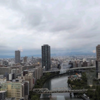 高層階の披露宴会場からの景色