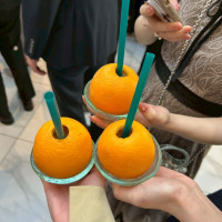 ウェルカムパーティー中のドリンクです