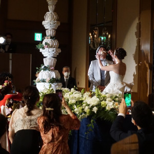 憧れの大きなウェディングケーキ|768472さんのエクシブ山中湖の写真(2524707)