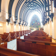 チャペルです。自然光が入り写真映えします。