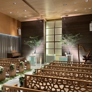 自然な雰囲気のチャペル(音楽堂)