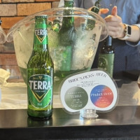 terraビールを受付でだしました