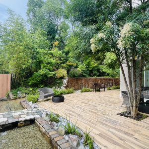 披露宴会場の中庭|768887さんのララシャンス 博多の森の写真(2528087)