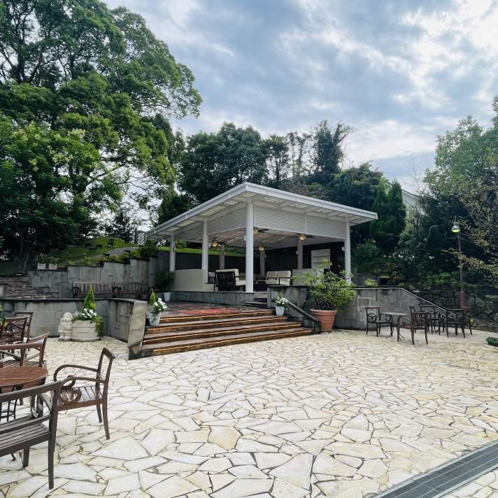 披露宴会場の中庭