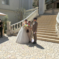 挙式会場の外の階段