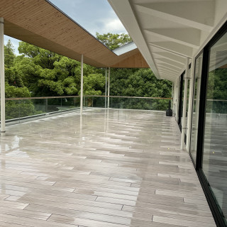 最上階披露宴会場のテラス