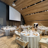 天井が高い披露宴会場、プロジェクター