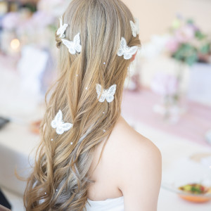 披露宴でしたヘアセットの写真です。|769245さんのベイサイド迎賓館（和歌山）/テイクアンドギヴ・ニーズウェディングの写真(2528382)
