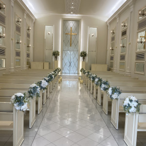 真白なチャペルです|769312さんのアーククラブ迎賓館（郡山）/テイクアンドギヴ・ニーズウェディングの写真(2532648)