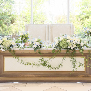 メインテーブル|769360さんのララシャンスOKAZAKI迎賓館の写真(2528511)