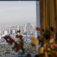 披露宴会場からの景色はひらけていて最高です