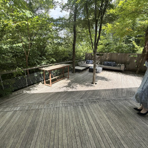 ソウラの外のガーデンテラス|769492さんの星野リゾート 軽井沢ホテルブレストンコートの写真(2529301)