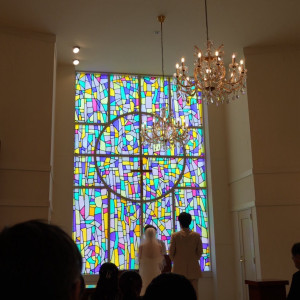 ステンドグラスが特徴的でした。|769584さんのアールベルアンジェ名古屋の写真(2530336)