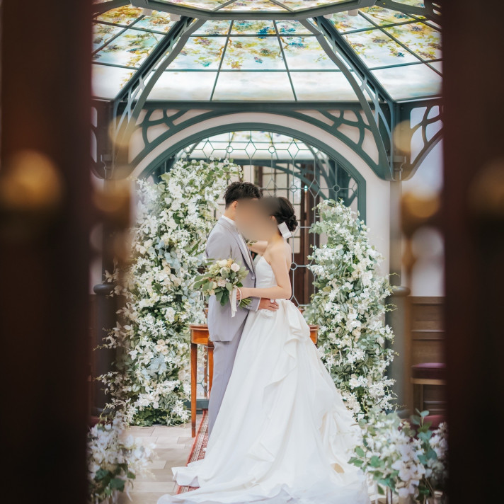 チャペルでの撮影。おしゃれに撮っていただきました！