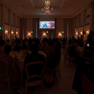 プロフィールムービー投影時の風景です