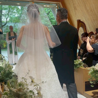 バージンロードはちょうどいい大きさでした。