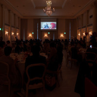 プロフィールムービー投影時の風景です