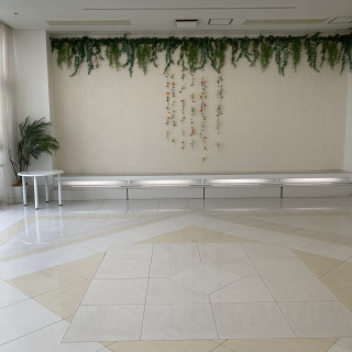 チャペル前の写真撮れるスペース