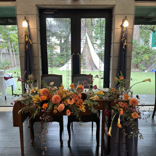 高砂席はオシャレなテーブルも選べました