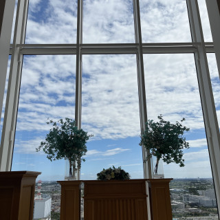 チャペルからの景色、晴天だとより良いですね。