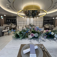 披露宴会場、新婦からの景色です。
