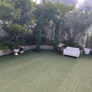 屋上のガーデンです。こじんまりとしています。|769869さんのヴィクトリアガーデン恵比寿迎賓館/テイクアンドギヴ・ニーズウェディングの写真(2537292)