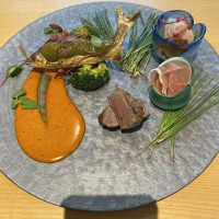 鮎と国産和牛