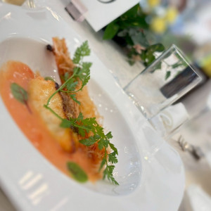 コースの料理です！お魚料理です！|770125さんのブライダルフォートの写真(2535041)