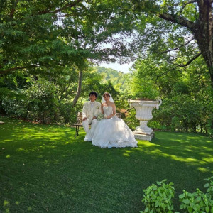 ガーデン美しい！鳥のさえずりも聞こえてきました！|770125さんのブライダルフォートの写真(2535051)