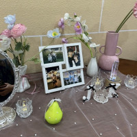 ウェルカムスペースは持ち込むとスタッフが飾ってくれます。