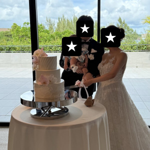 3段ケーキ、こちらのデザインも希望に沿って対応可能|770293さんのハレクラニ沖縄の写真(2534182)