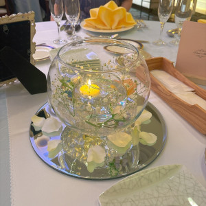 テーブル装花|770526さんの新横浜グレイスホテル/ ロゼアン シャルムの写真(2534600)