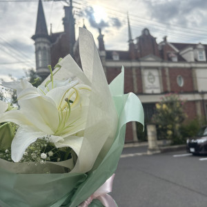 外観とブーケ|770553さんのWedding of Legend GLASTONIA  - グラストニア -の写真(2534701)