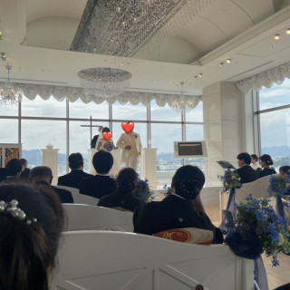 天空のチャペルで挙式できました！