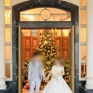 ホテルエントランス。時期的にクリスマスツリーがあり綺麗でした|770647さんのホテル ラ・スイート神戸ハーバーランドの写真(2538438)