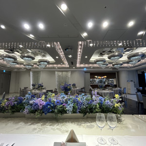 披露宴会場で実際の披露宴の準備がされててました。|770788さんのアヴァンセ リアン 東京 （AVANCER LIEN TOKYO）の写真(2535977)