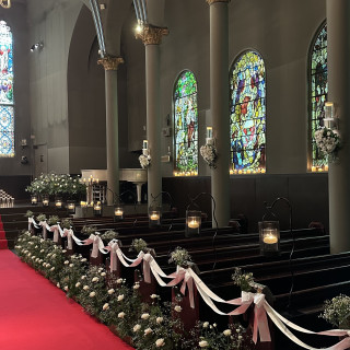 チャペル入ると蝋燭の香りがします。