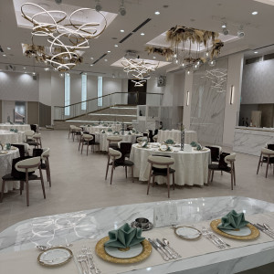 メインテーブルから見る景色です|770816さんのウェディングスホテル・ベルクラシック東京の写真(2536367)