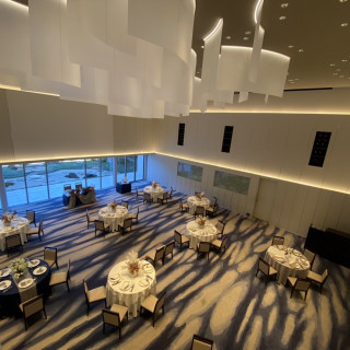 階段からの披露宴会場です