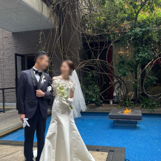 プールサイドでの撮影