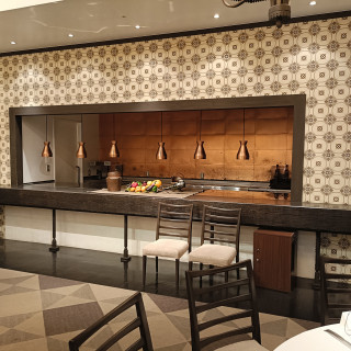 披露宴会場の中にあるライブキッチン