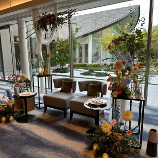 フラワー担当の方とイメージを確認しながら素敵に仕上がりました