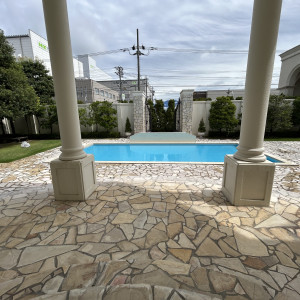 ガーデンのプールです|770968さんのアーヴェリール迎賓館（富山）/テイクアンドギヴ・ニーズウェディングの写真(2537192)