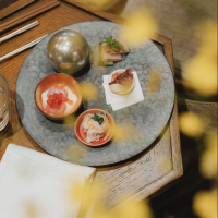 高砂席での前菜はゲストと同じものをいただけます。