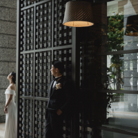 ホテル1階のエントランスでの撮影も素敵でした