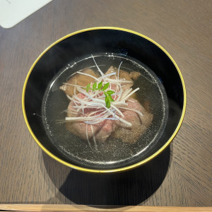 和牛と胡麻豆腐入り手火山出汁|771076さんの名古屋 河文の写真(2537766)