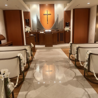 挙式会場です。とてもアットホームで素敵でした