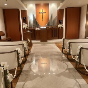 挙式会場です。とてもアットホームで素敵でした|771109さんの横浜ベイシェラトン ホテル&タワーズの写真(2538879)