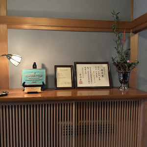 ウェルカムグッズを当日飾る場所|771130さんの辻家庭園 ~前田家家老旧横山家迎賓館~(金沢市指定文化財)の写真(2538126)